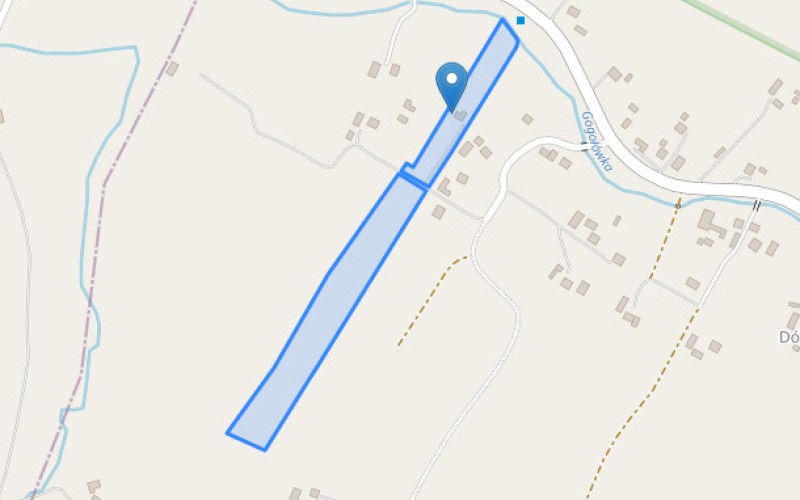 Dom w miejscowości Gogołów, Gogołów 209 (podkarpackie). Działki numer: 2587, 2584. Domy. Gogołów 209, 38-131, Gogołów, (woj. podkarpackie)