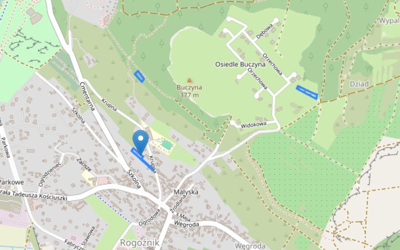 Dom w miejscowości Rogoźnik, Krupna 19 (śląskie). Działki numer: 709/1, 864, 137. Domy. Krupna 19, 42-582, Rogoźnik, (woj. śląskie)