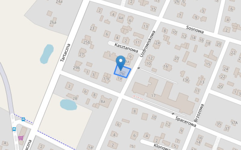 Dom w miejscowości Pułtusk, Uzdrowiskowa 7B (mazowieckie). Działka numer: 72. Domy. Uzdrowiskowa 7B, 06-100, Pułtusk, (woj. mazowieckie)