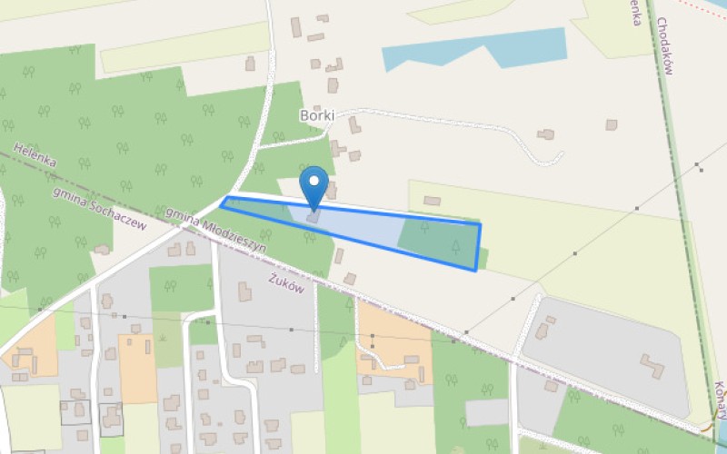 Dom w miejscowości Helenka, Helenka 55B (mazowieckie). Działka numer: 90/7. Domy. Helenka 55B, 96-512, Helenka, (woj. mazowieckie)