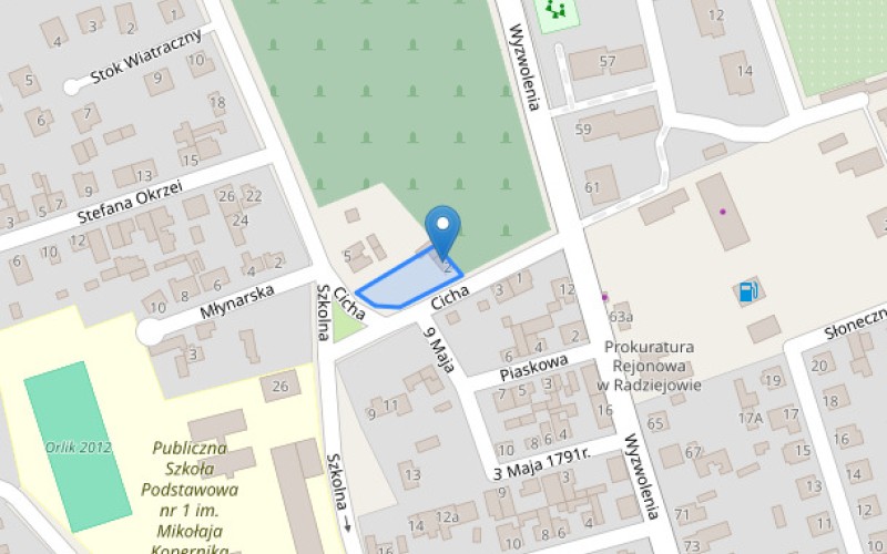 Dom w miejscowości Radziejów, Cicha 2 (kujawsko-pomorskie). Działka numer: 1087/1. Domy. Cicha 2, 88-200, Radziejów, (woj. kujawsko-pomorskie)