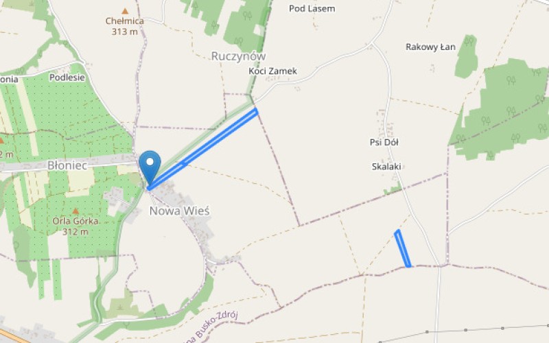 Dom w miejscowości Nowa Wieś, Nowa Wieś (świętokrzyskie). Działki numer: 14, 102, 35. Domy. Nowa Wieś, 28-100, Nowa Wieś, (woj. świętokrzyskie)