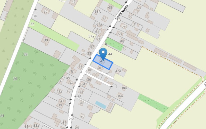 Dom w miejscowości Kraśnik, Świerkowa 42 (lubelskie). Działki numer: 407/1, 131. Domy. Świerkowa 42, 23-200, Kraśnik, (woj. lubelskie)