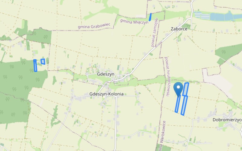 Grunt w miejscowości Dobromierzyce, Gdeszyn, Dobromierzyce, Gdeszyn (lubelskie). Działki numer: 431, 434, 437, 764/1, 764/2, 154, 157, 123. Działki i grunty. Dobromierzyce, Gdeszyn, 22-550, Dobromierzyce, Gdeszyn, (woj. lubelskie)