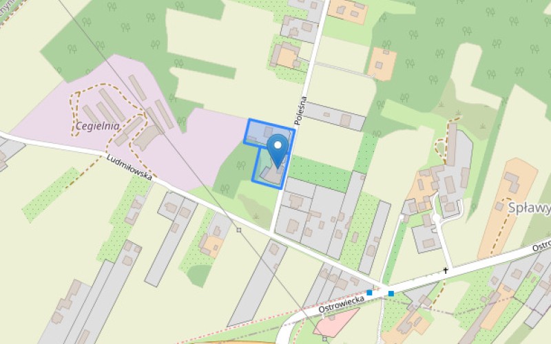 Dom w miejscowości Spławy Pierwsze, Poleśna 1 (lubelskie). Działki numer: 310/3, 310/2. Domy. Poleśna 1, 23-200, Spławy Pierwsze, (woj. lubelskie)