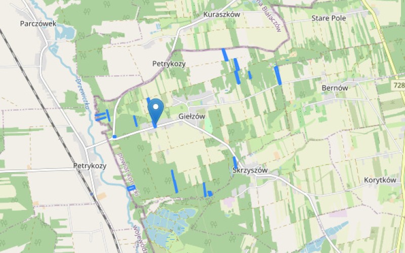 Dom w miejscowości Giełzów, Giełzów 30A (świętokrzyskie). Działki numer: 120, 430, 514, 659, 955, 1049, 1114, 1149, 1216, 1235, 1236, 1238, 1340, 1407, 50, 176, 501, 597, 917, 977, 899. Domy. Giełzów 30A, 26-225, Giełzów, (woj. świętokrzyskie)