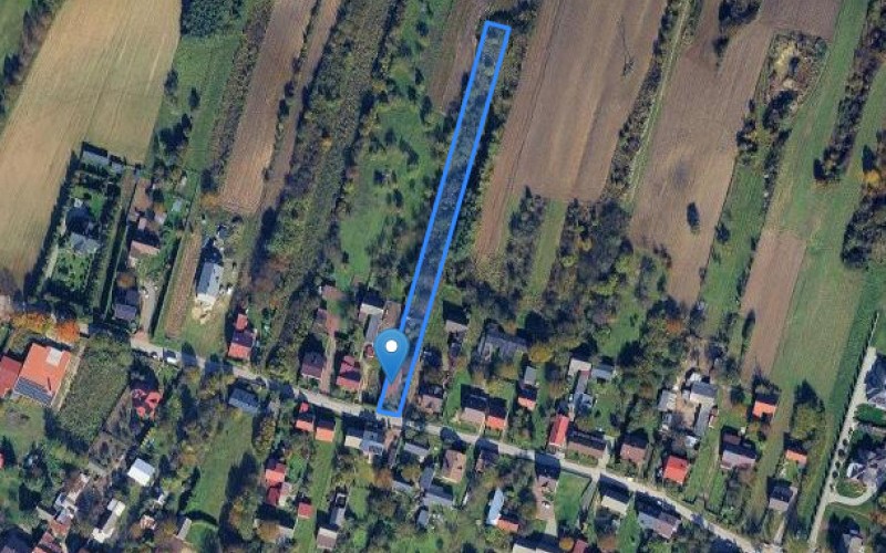 Dom w miejscowości Choroń, Partyzantów 28 (śląskie). Działka numer: 1047/2. Domy. Partyzantów 28, 42-360, Choroń, (woj. śląskie)