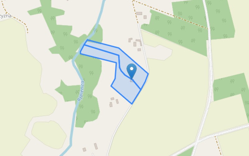 Dom w miejscowości Skudzawy, Skudzawy 76 (kujawsko-pomorskie). Działki numer: 71, 72. Domy. Skudzawy 76, 87-510, Skudzawy, (woj. kujawsko-pomorskie)