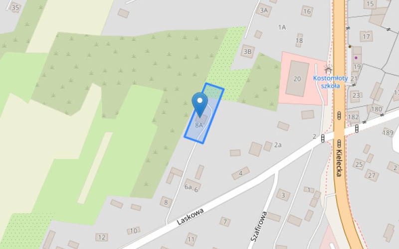 Dom w miejscowości Kostomłoty Drugie, Laskowa 8 (świętokrzyskie). Działka numer: 552/6. Domy. Laskowa 8, 26-085, Kostomłoty Drugie, (woj. świętokrzyskie)