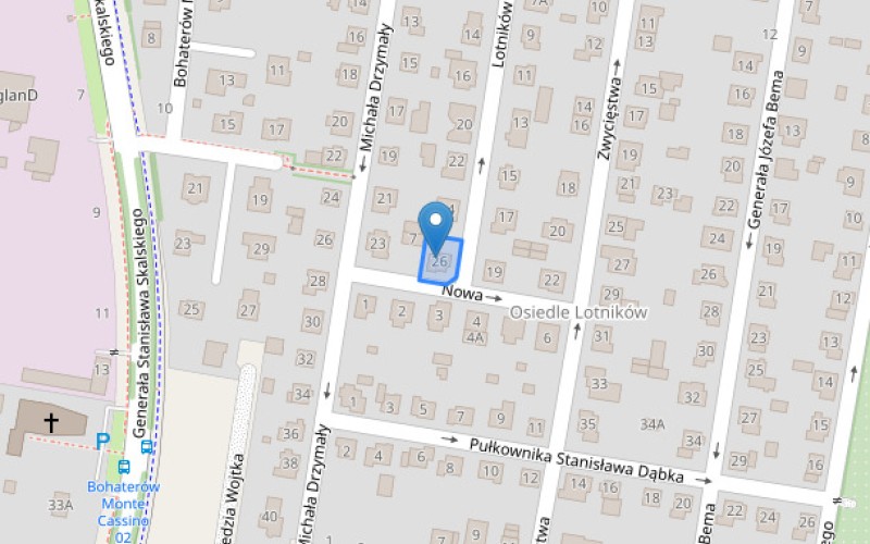 Dom w miejscowości Pruszcz Gdański, Lotników Polskich 26 (pomorskie). Działka numer: 114/3. Domy. Lotników Polskich 26, 83-000, Pruszcz Gdański, (woj. pomorskie)