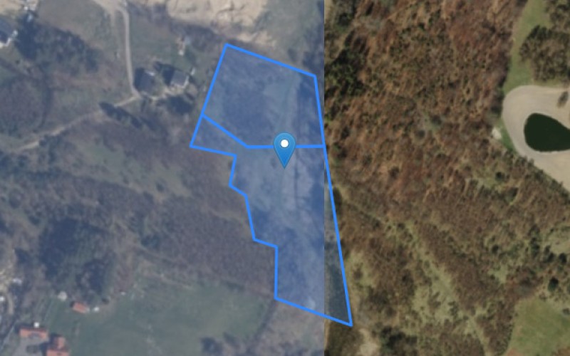 Grunt w miejscowości Zbychowo, Miodowa (pomorskie). Działki numer: 195/1, 195/3. Działki i grunty. Miodowa, 84-206, Zbychowo, (woj. pomorskie)