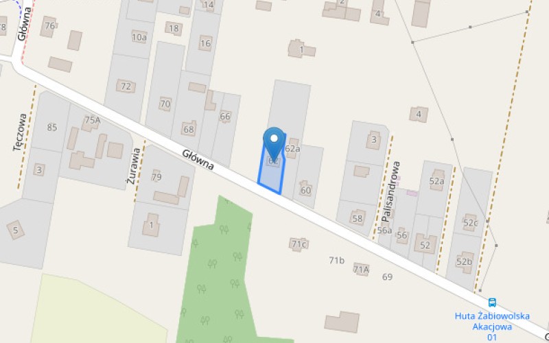 Dom w miejscowości Huta Żabiowolska, Główna 62 (mazowieckie). Działka numer: 67/4. Domy. Główna 62, 96-321, Huta Żabiowolska, (woj. mazowieckie)