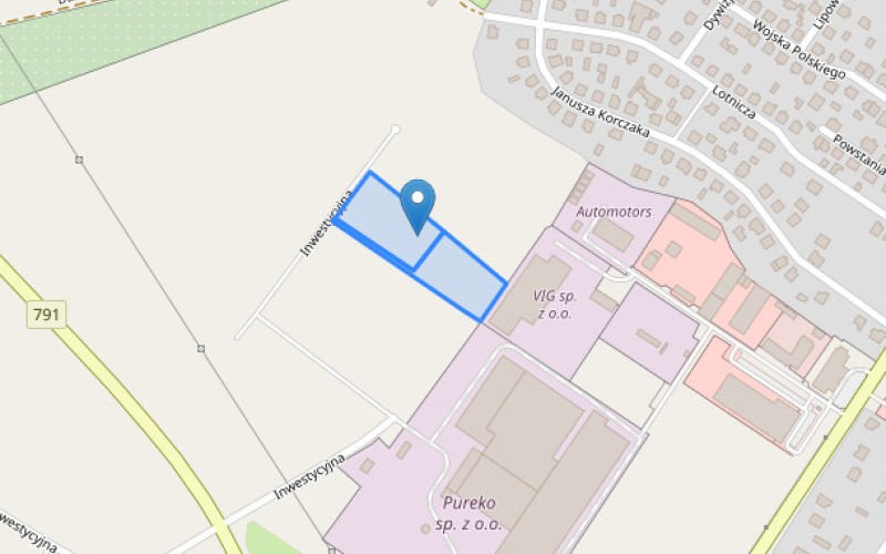 Grunt w miejscowości Myszków, Inwestycyjna (śląskie). Działki numer: 2062/133, 2062/134. Działki i grunty. Inwestycyjna, 42-300, Myszków, (woj. śląskie)