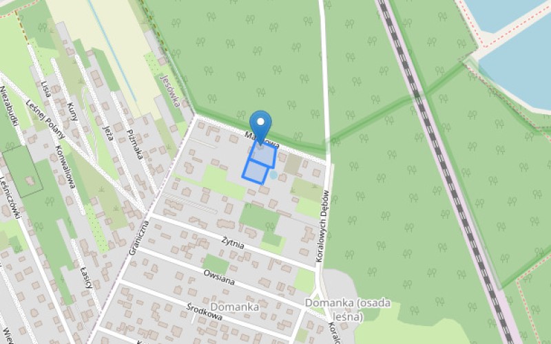 Dom w miejscowości Zalesie Górne, Malinowa 1 (mazowieckie). Działki numer: 6, 16. Domy. Malinowa 1, 05-540, Zalesie Górne, (woj. mazowieckie)