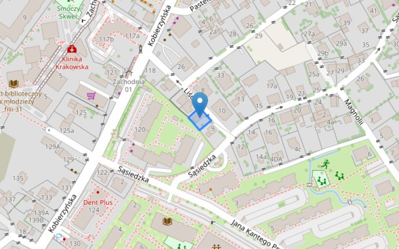 Dom w miejscowości Kraków, Liściasta 7 (małopolskie). Działka numer: 114. Domy. Liściasta 7, 30-385, Kraków, (woj. małopolskie)