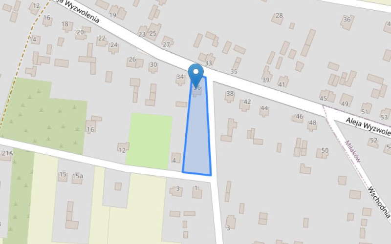 Dom w miejscowości Gowarczów, Aleja Wyzwolenia 36 (świętokrzyskie). Działka numer: 1115. Domy. Aleja Wyzwolenia 36, 26-225, Gowarczów, (woj. świętokrzyskie)