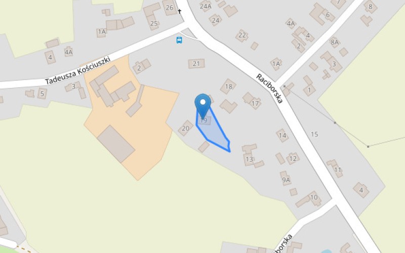 Dom w miejscowości Turze, Raciborska 19 (śląskie). Działka numer: 1199. Domy. Raciborska 19, 47-420, Turze, (woj. śląskie)