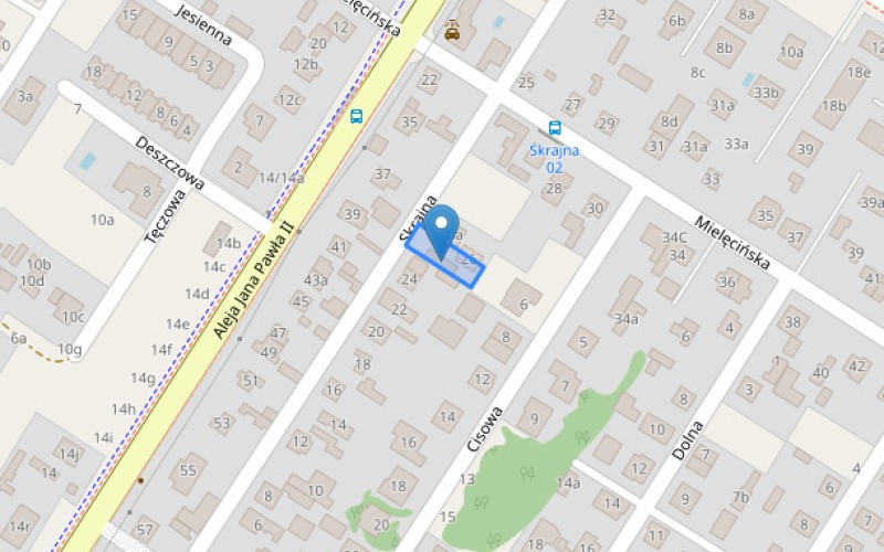 Dom w miejscowości Włocławek, Skrajna 26 (kujawsko-pomorskie). Działka numer: 43/2. Domy. Skrajna 26, 87-800, Włocławek, (woj. kujawsko-pomorskie)