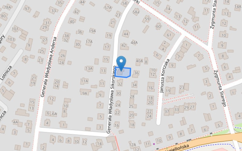 Dom w miejscowości Tczew, Generała Władysława Sikorskiego 38 (pomorskie). Działka numer: 55. Domy. Generała Władysława Sikorskiego 38, 83-110, Tczew, (woj. pomorskie)