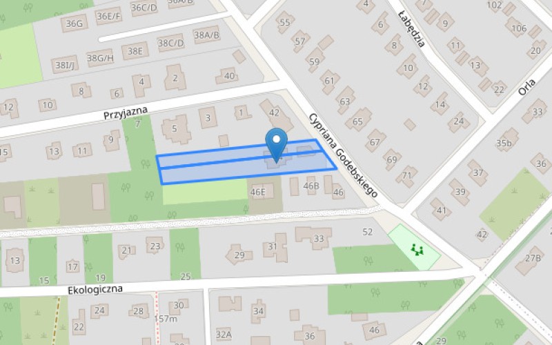 Dom w miejscowości Józefów, Cypriana Godebskiego 44 (mazowieckie). Działki numer: 25, 24/2. Domy. Cypriana Godebskiego 44, 05-420, Józefów, (woj. mazowieckie)