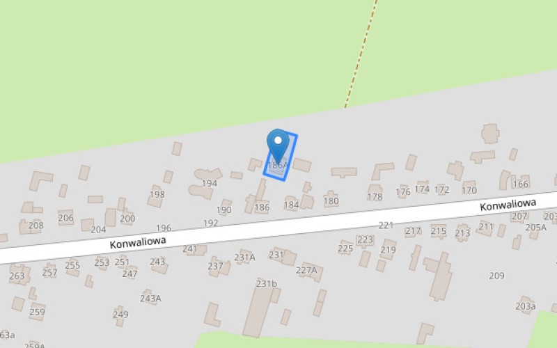 Dom w miejscowości Częstochowa, Konwaliowa 186A (śląskie). Działka numer: 276/7. Domy. Konwaliowa 186A, 42-280, Częstochowa, (woj. śląskie)