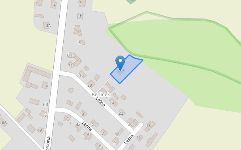 Dom w miejscowości Bukowiec, Leśna 26A (kujawsko-pomorskie). Działka numer: 282/4. Domy. Leśna 26A, 86-122, Bukowiec, (woj. kujawsko-pomorskie)