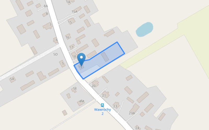 Dom w miejscowości Wawrochy, Wawrochy 19 (warmińsko-mazurskie). Działka numer: 35/5. Domy. Wawrochy 19, 12-100, Wawrochy, (woj. warmińsko-mazurskie)