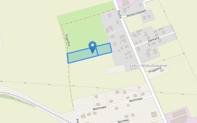 Grunt w miejscowości Łebcz, Łebcz (pomorskie). Działki numer: 116, 446. Działki i grunty. Łebcz, 84-100, Łebcz, (woj. pomorskie)