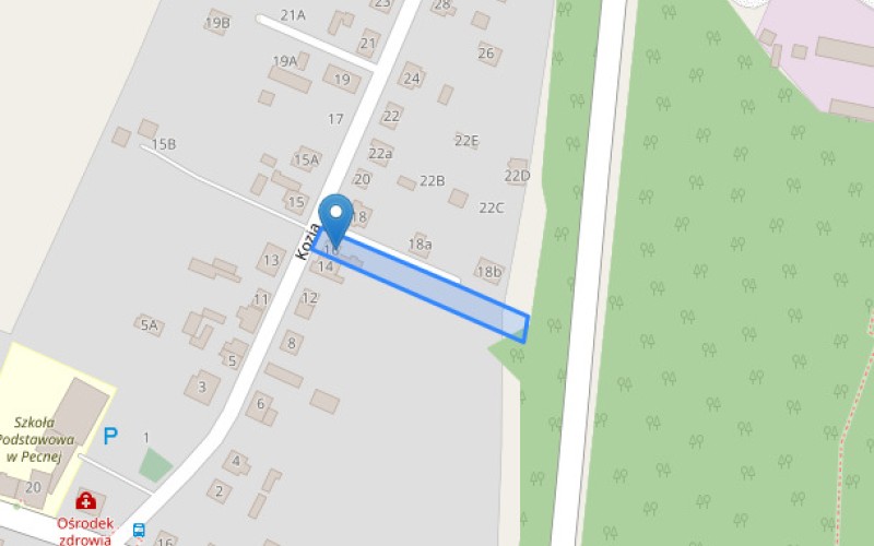 Dom w miejscowości Pecna, Kozia 16 (wielkopolskie). Działka numer: 24. Domy. Kozia 16, 62-053, Pecna, (woj. wielkopolskie)