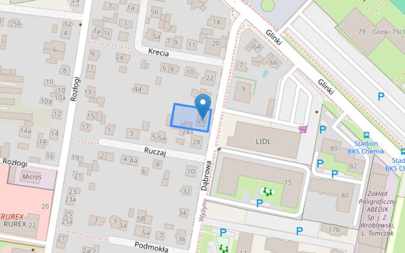 Dom w miejscowości Bydgoszcz, Dąbrowa 26 (kujawsko-pomorskie). Działki numer: 188, 757/120. Domy. Dąbrowa 26, 85-147, Bydgoszcz, (woj. kujawsko-pomorskie)