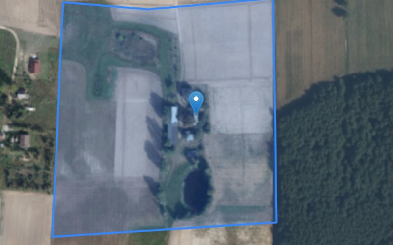 Dom w miejscowości Tereszewo, Tereszewo 53 (warmińsko-mazurskie). Działki numer: 521/1, 521/7. Domy. Tereszewo 53, 13-306, Tereszewo, (woj. warmińsko-mazurskie)