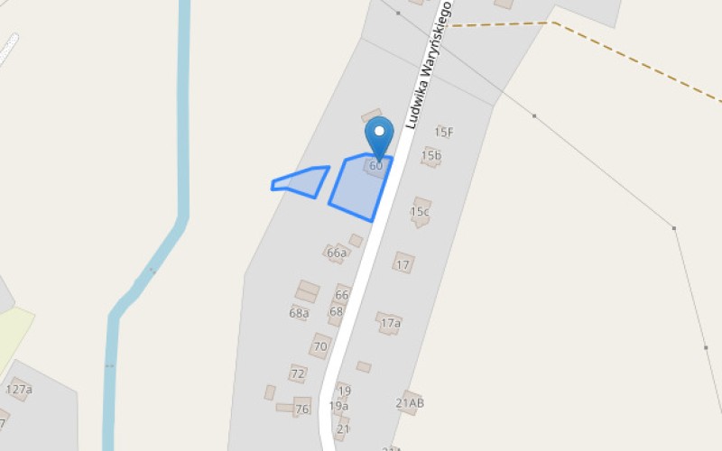 Dom w miejscowości Myszków, Ludwika Waryńskiego 60 (śląskie). Działki numer: 741/2, 717. Domy. Ludwika Waryńskiego 60, 42-300, Myszków, (woj. śląskie)