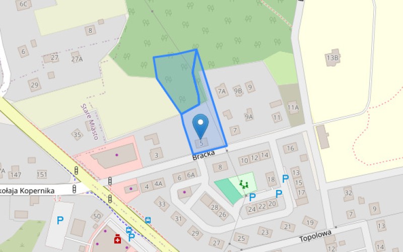 Dom w miejscowości Wodzisław Śląski, Bracka 5 (śląskie). Działki numer: 6, 7. Domy. Bracka 5, 44-300, Wodzisław Śląski, (woj. śląskie)