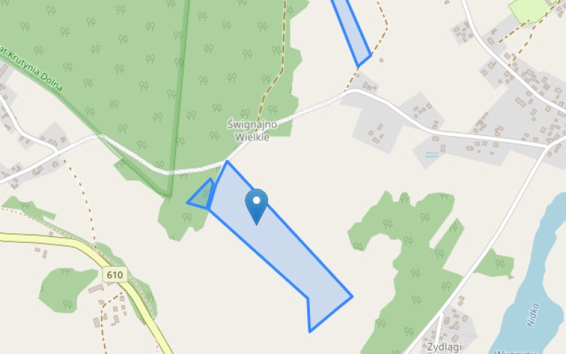 Grunt w miejscowości Wygryny, Wygryny (warmińsko-mazurskie). Działki numer: 71, 73, 87. Działki i grunty. Wygryny, 12-220, Wygryny, (woj. warmińsko-mazurskie)