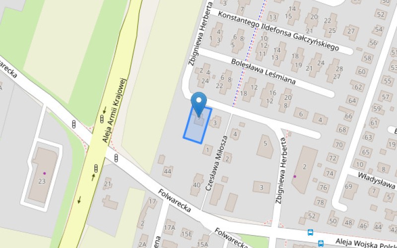 Dom w miejscowości Żory, Zbigniewa Herberta 9 (śląskie). Działka numer: 3690/93. Domy. Zbigniewa Herberta 9, 44-240, Żory, (woj. śląskie)