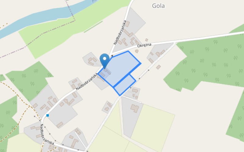 Dom w miejscowości Gola, Gola (lubuskie). Działki numer: 3/3, 3/1, 3/2. Domy. Gola, 66-615, Gola, (woj. lubuskie)