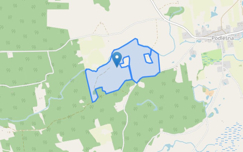 Grunt w miejscowości Podleśna, Podleśna (warmińsko-mazurskie). Działka numer: 161/18. Działki i grunty. Podleśna, 11-040, Podleśna, (woj. warmińsko-mazurskie)