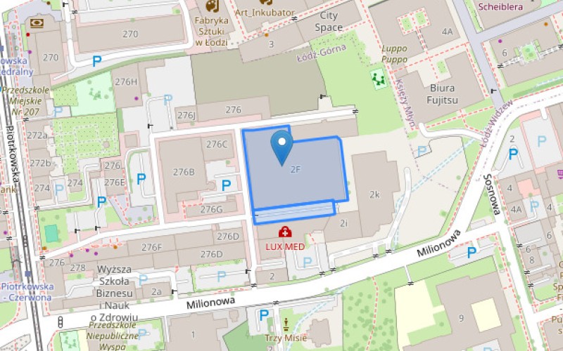 Nieruchomość komercyjna w miejscowości Łódź, Milionowa 2F (łódzkie). Nieruchomości komercyjne. Milionowa 2F, 90-361, Łódź, (woj. łódzkie)