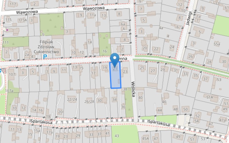 Dom w miejscowości Łódź, Wyżynna 21 (łódzkie). Działka numer: 499. Domy. Wyżynna 21, 92-107, Łódź, (woj. łódzkie)