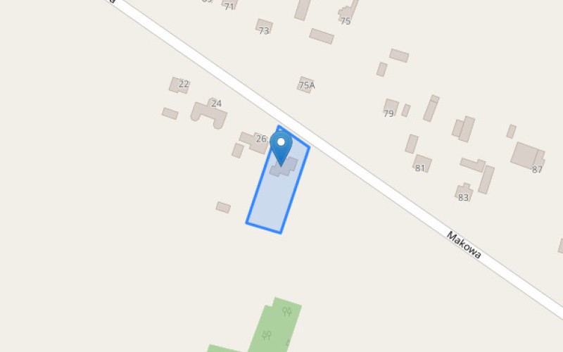 Dom w miejscowości Lisiec Wielki, Makowa 28 (wielkopolskie). Działka numer: 308/1. Domy. Makowa 28, 62-571, Lisiec Wielki, (woj. wielkopolskie)