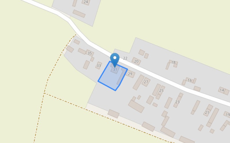 Dom w miejscowości Laskowa, Laskowa 31 (dolnośląskie). Działka numer: 21/1. Domy. Laskowa 31, 55-140, Laskowa, (woj. dolnośląskie)