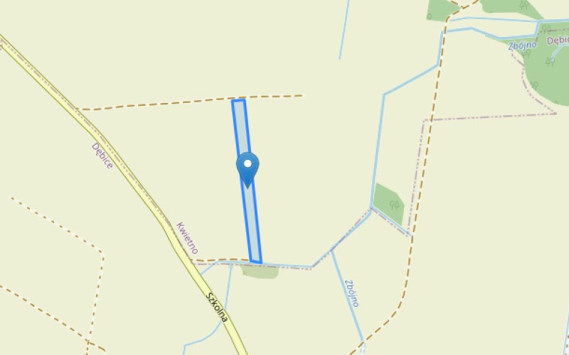 Grunt w miejscowości Dębice, Kwietno (dolnośląskie). Działka numer: 200/1. Działki i grunty. Kwietno, 55-320, Dębice, (woj. dolnośląskie)
